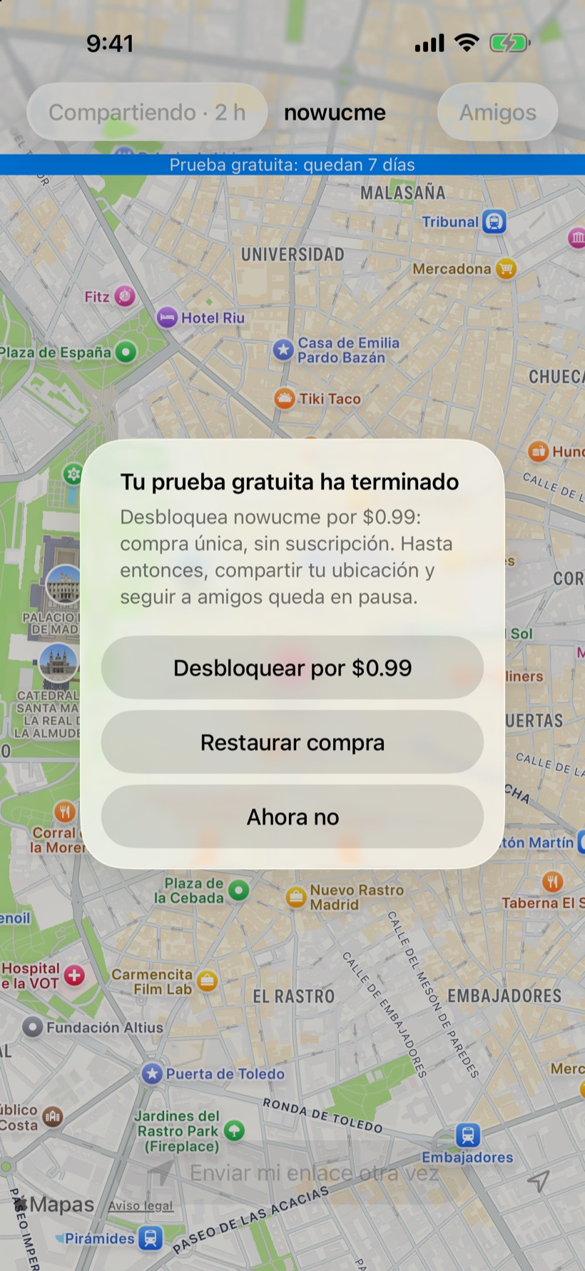 Desbloquea nowucme una vez, sin suscripción